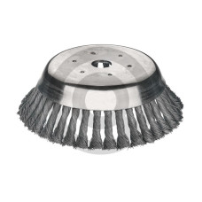 Szczotka stożkowa, metalowa - premium Ø zew. 155 mm, otwór 25,4 mm