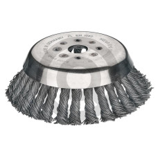 Szczotka stożkowa, metalowa - premium Ø zew. 180 mm, otwór 25,4 mm