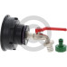 Adapter IBC, wersja krótka S100x8 z mosiężnym zaworem kulowym 3/4” i zatrzaskowym przyłączem kurka z tworzywa