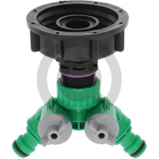 Adapter IBC, wersja krótka S60x6 z 2-drożnym zaworem