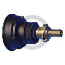 Adapter IBC, wersja krótka S100x8 ze złączem kłowym i króćcem do węża 19 mm