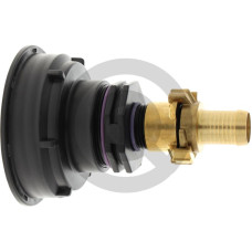 Adapter IBC, wersja krótka S100x8 ze złączem kłowym i króćcem do węża 25 mm