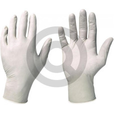 Rękawice jednorazowe, białe, z lateksu Może być noszony po obu stronach