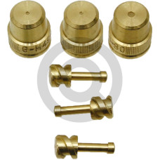 Mosiężne dysze pustostożkowe, 2 x Ø 1 mm z wkładem rozpylacza, pasuje do wszystkich opryskiwaczy wysokowydajnych i tłokowych GLORIA