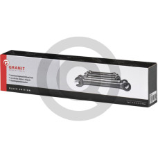 Klucze szczękowo-oczkowe z grzechotką metryczny, 6 el.