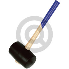 Młotek gumowy kształt owalny, trzonek drewniany 37 cm