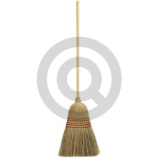 Miotła ze słomy ryżowej 5-krotne szycie, z trzonkiem