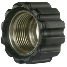 Nakrętka złączna 22x1,5 16,4 mm czarna VA 